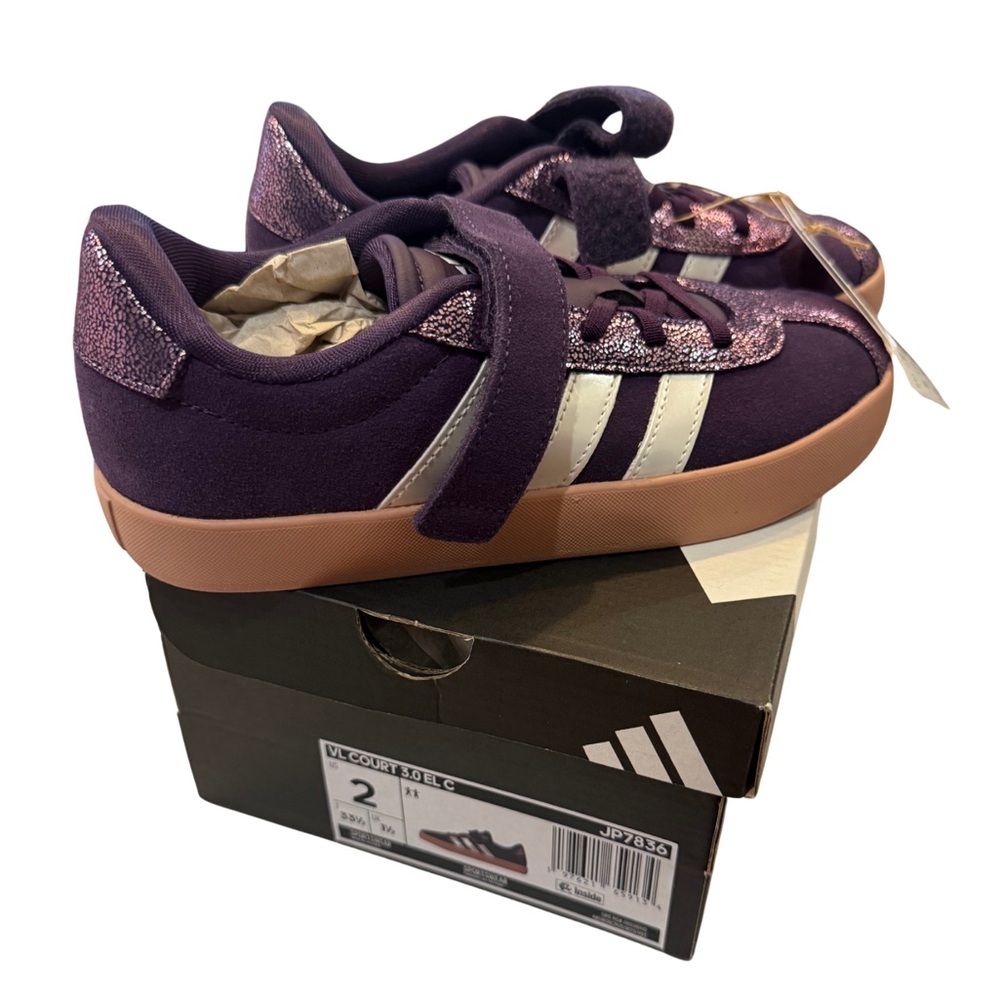 Adidas Kids Sparkling Purple Sneakers